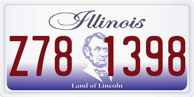 IL license plate Z781398