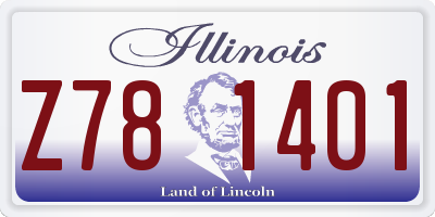 IL license plate Z781401