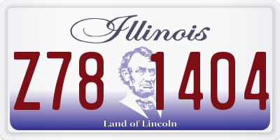 IL license plate Z781404