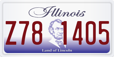 IL license plate Z781405