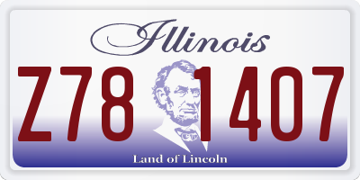 IL license plate Z781407