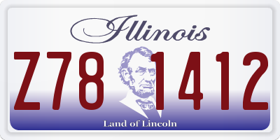 IL license plate Z781412
