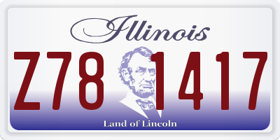 IL license plate Z781417