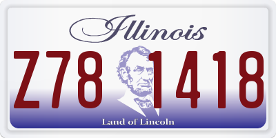 IL license plate Z781418