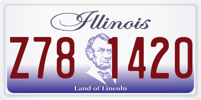 IL license plate Z781420