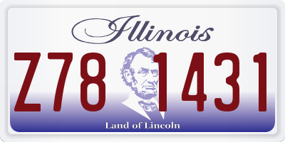 IL license plate Z781431