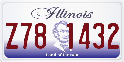 IL license plate Z781432