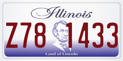 IL license plate Z781433