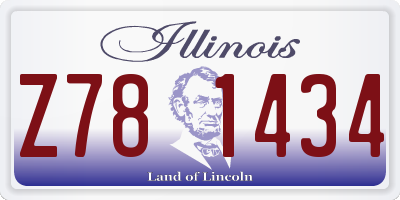 IL license plate Z781434