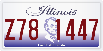 IL license plate Z781447