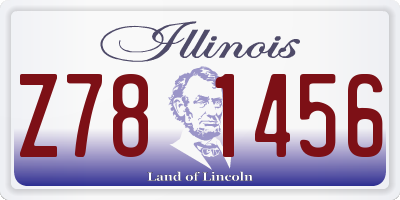 IL license plate Z781456