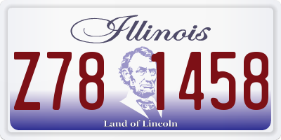 IL license plate Z781458