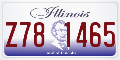 IL license plate Z781465