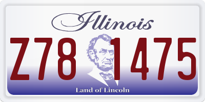 IL license plate Z781475