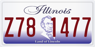 IL license plate Z781477