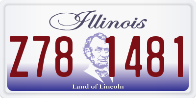 IL license plate Z781481