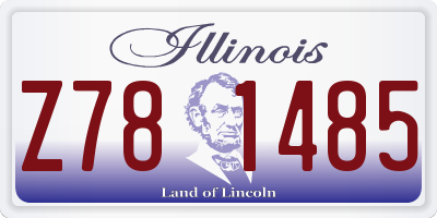 IL license plate Z781485