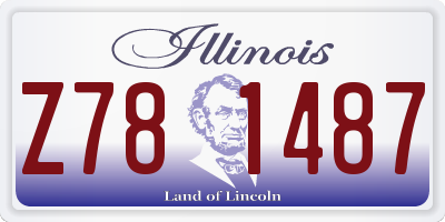 IL license plate Z781487