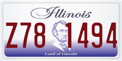 IL license plate Z781494