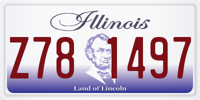 IL license plate Z781497