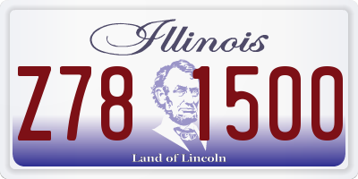 IL license plate Z781500