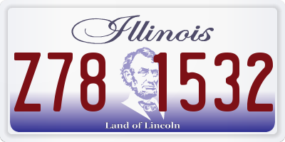 IL license plate Z781532