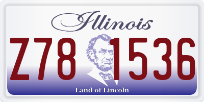 IL license plate Z781536