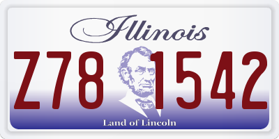IL license plate Z781542