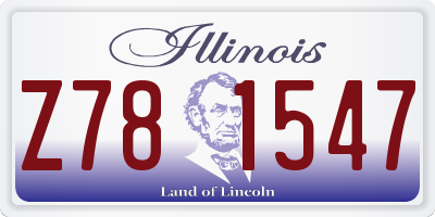 IL license plate Z781547