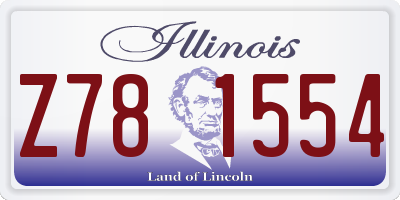 IL license plate Z781554