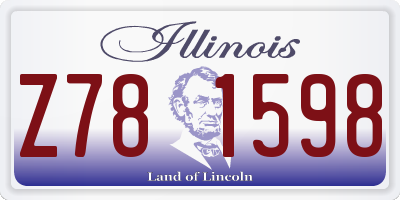 IL license plate Z781598