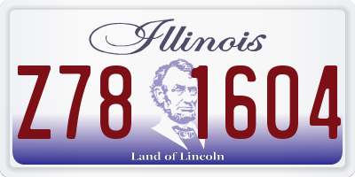 IL license plate Z781604