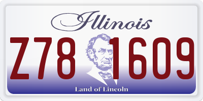 IL license plate Z781609