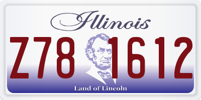 IL license plate Z781612