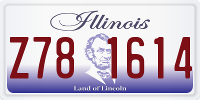 IL license plate Z781614
