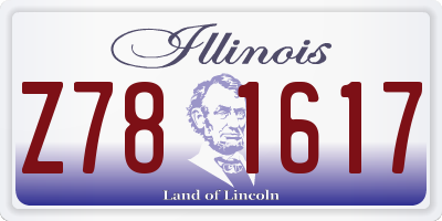 IL license plate Z781617