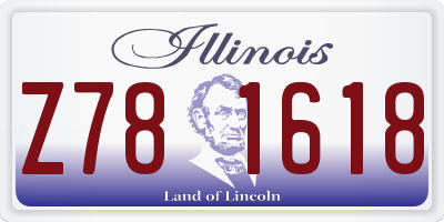 IL license plate Z781618