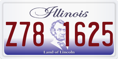 IL license plate Z781625