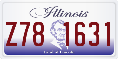 IL license plate Z781631