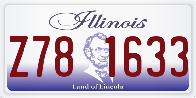 IL license plate Z781633