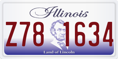IL license plate Z781634