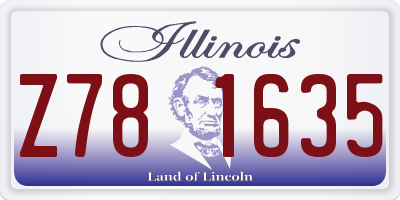 IL license plate Z781635