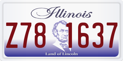 IL license plate Z781637