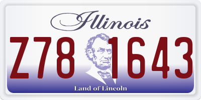 IL license plate Z781643