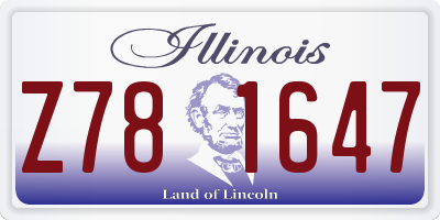 IL license plate Z781647