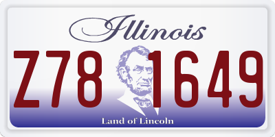 IL license plate Z781649