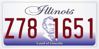 IL license plate Z781651