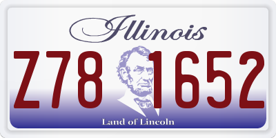 IL license plate Z781652
