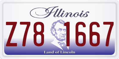 IL license plate Z781667