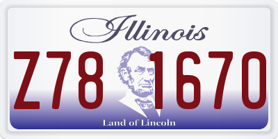 IL license plate Z781670